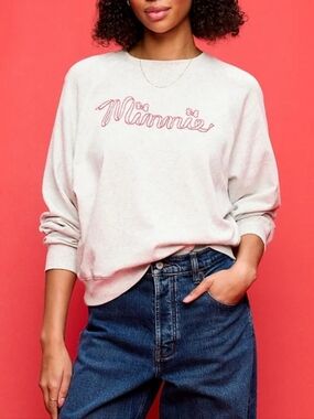 L • Disney × Old Navy • Minnie Mouse SoComfy Oversized Graphic Crewneck